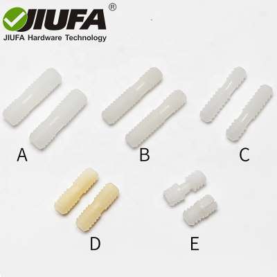 JIUFA Furniture Hardware Fitting Plastic Exact Dowel For Invisible Connection Panel Furniture Nylon Inset Sleeve