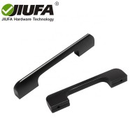 JIUFA Furniture Hardware Fitting Zinc Alloy Solid Handle For Cabinet Wardrobe Drawer Smart Design In Black