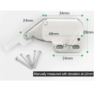 JIUFA Furniture Hardware Mini Latch Automatic Spring Catch Plastic Strike Push To Open For Furniture Cabinet Door