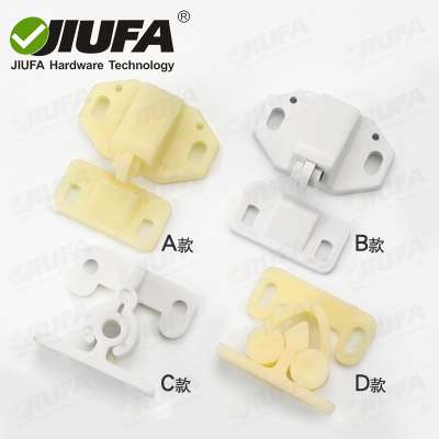 JIUFA Furniture Hardware Design C Plastic Door Catch Cabinet Door Closer Latch Catch