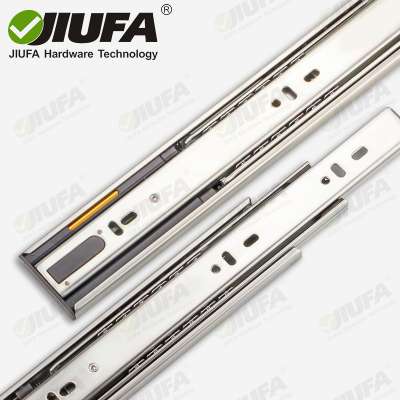 JIUFA Furniture Hardware Full-Extension Ball Bearing Drawer Slide Soft Closing With Pure Copper Buffer